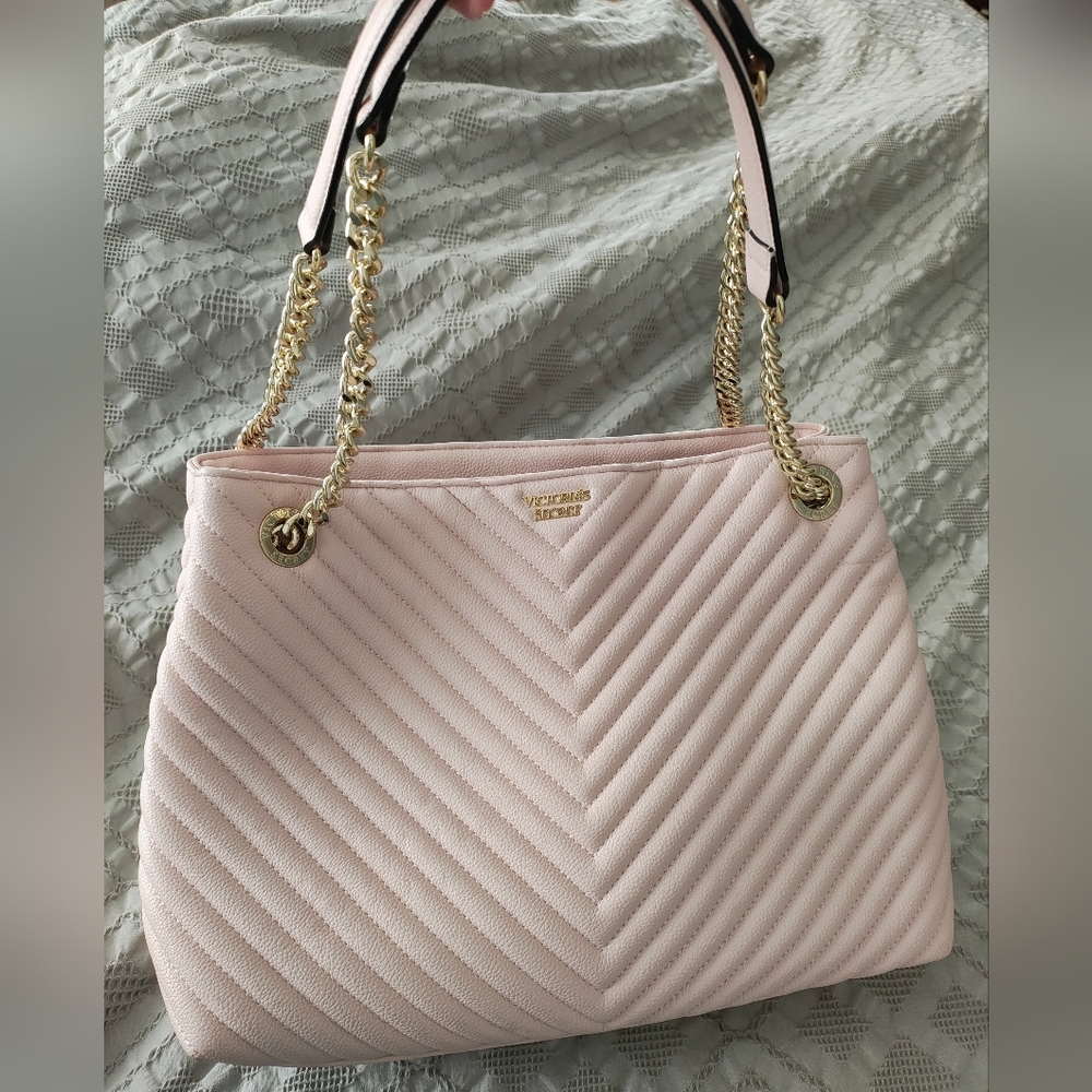 Victoria Secret light pink quilted purse